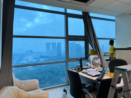 TINTED GLASS WINDOW FILM STICKER SUNGAI RASAU