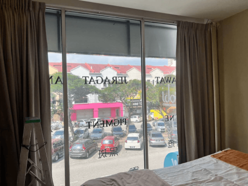 TINTED GLASS WINDOW FILM STICKER BUKIT NAGA